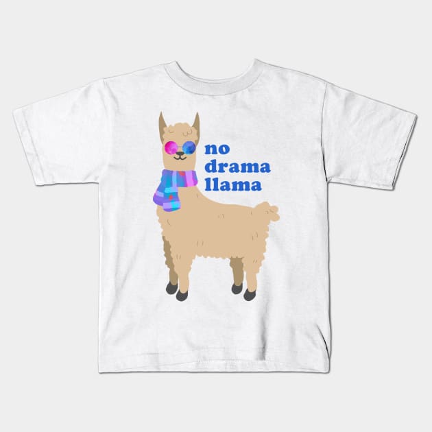 No Drama Llama Kids T-Shirt by lolosenese